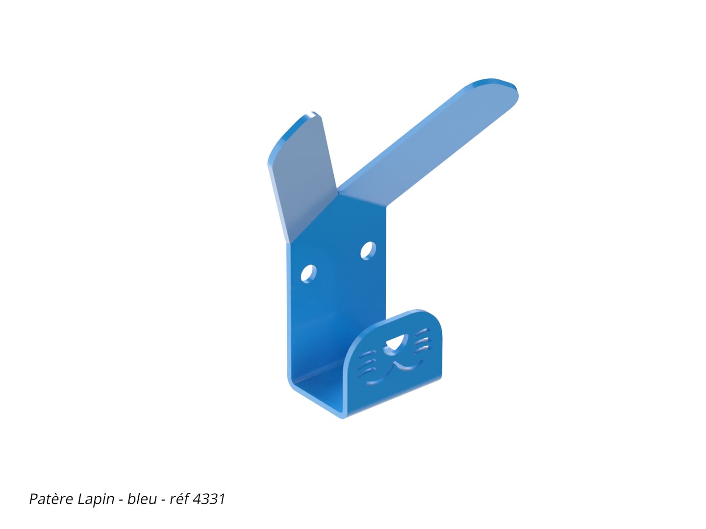 Patère Lapin - bleu - réf 4331