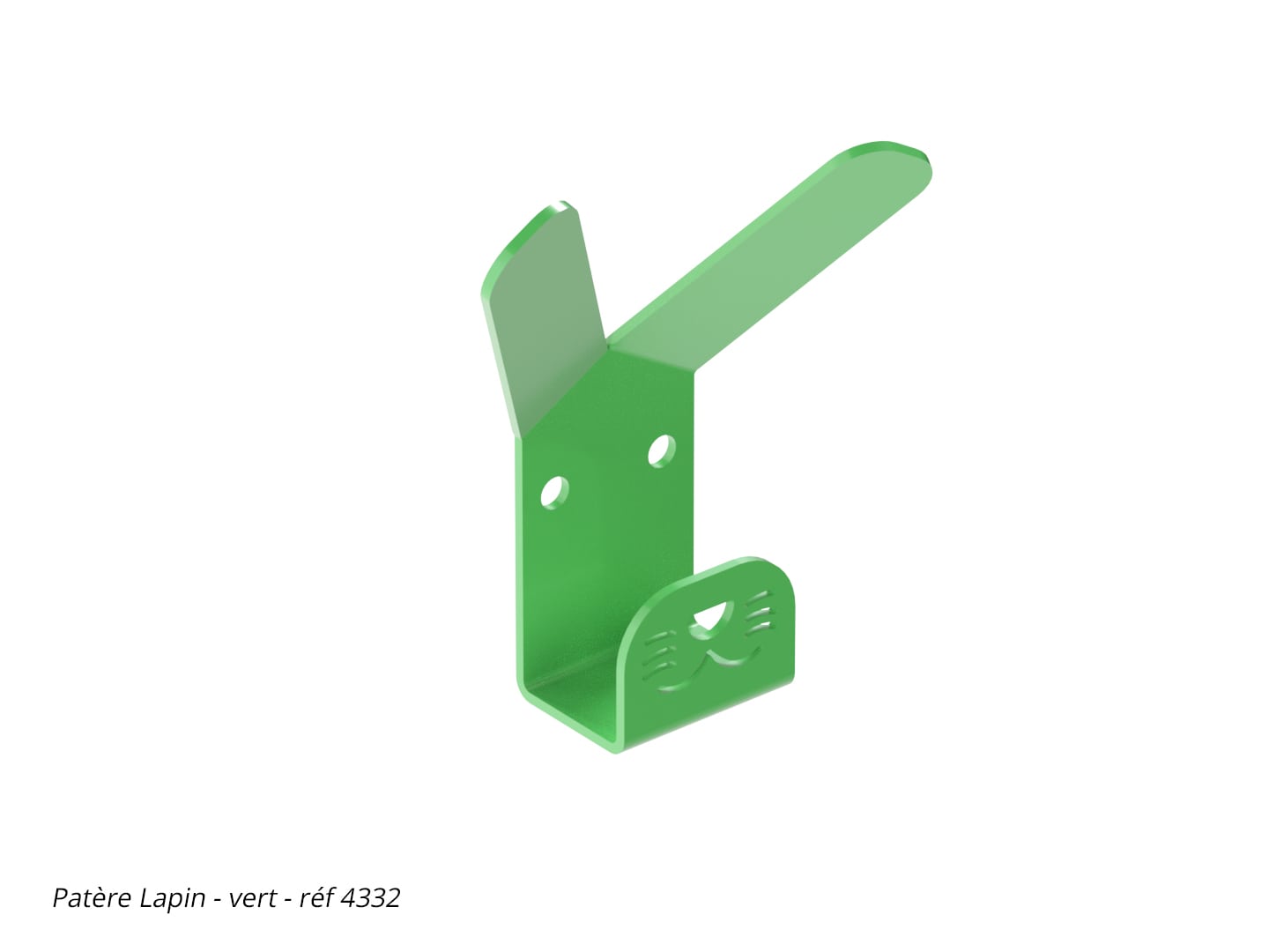 Patère Lapin - vert - réf 4332